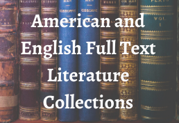 American and English full text literature collections