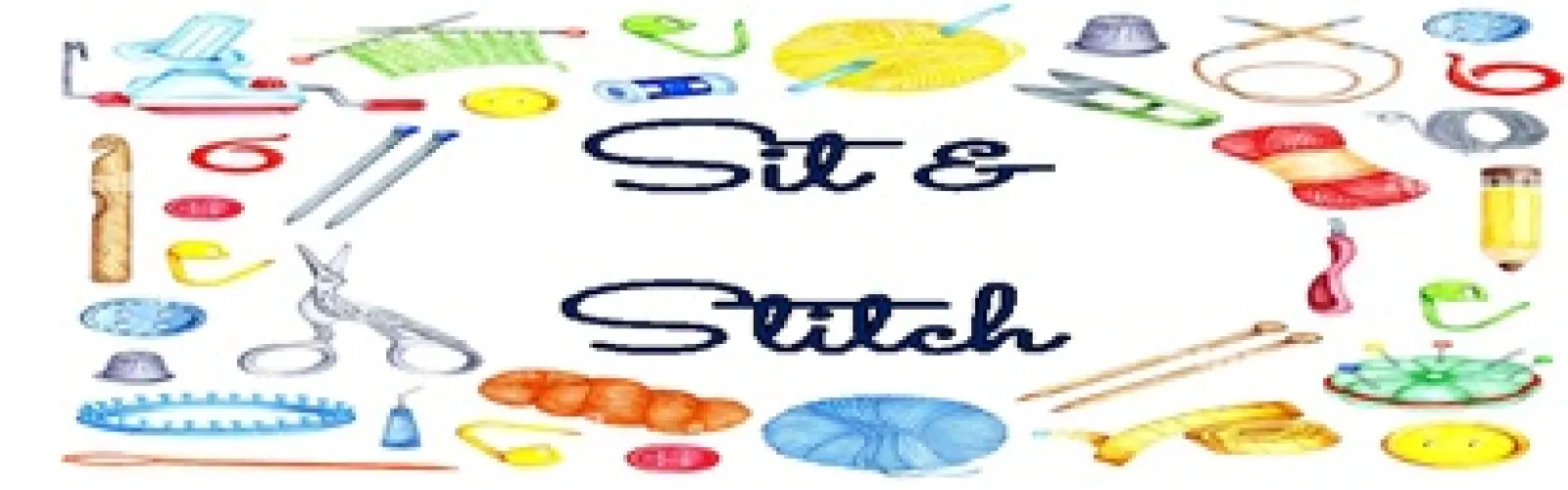 assortment of sewing products surround words