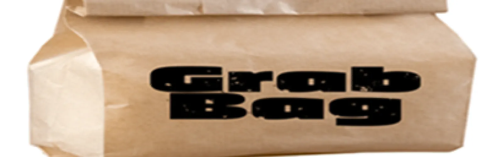brown lunch bag with black lettering