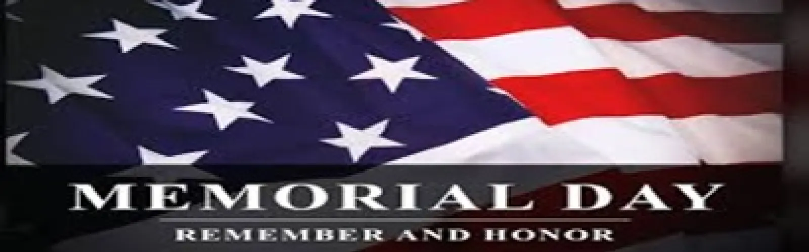 American flag above words